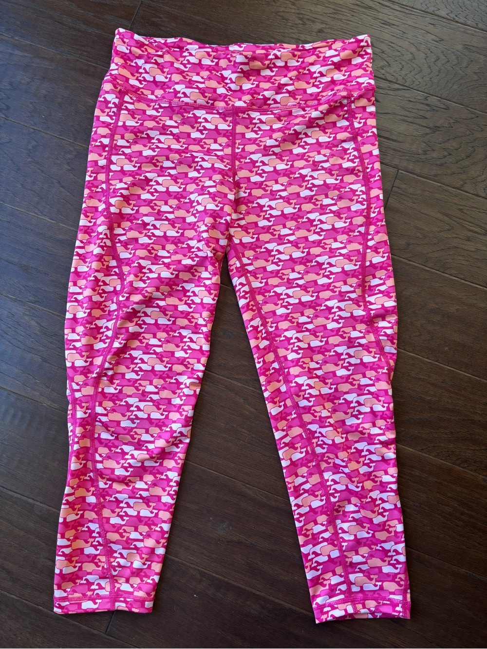 Vineyard Vines Pink Multi Whale Print Leggings Large